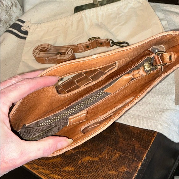 NWT Bed Stu Leather Keiki Crossbody Bag Handbag Tan Rustic MSRP $235 - Picture 8 of 11